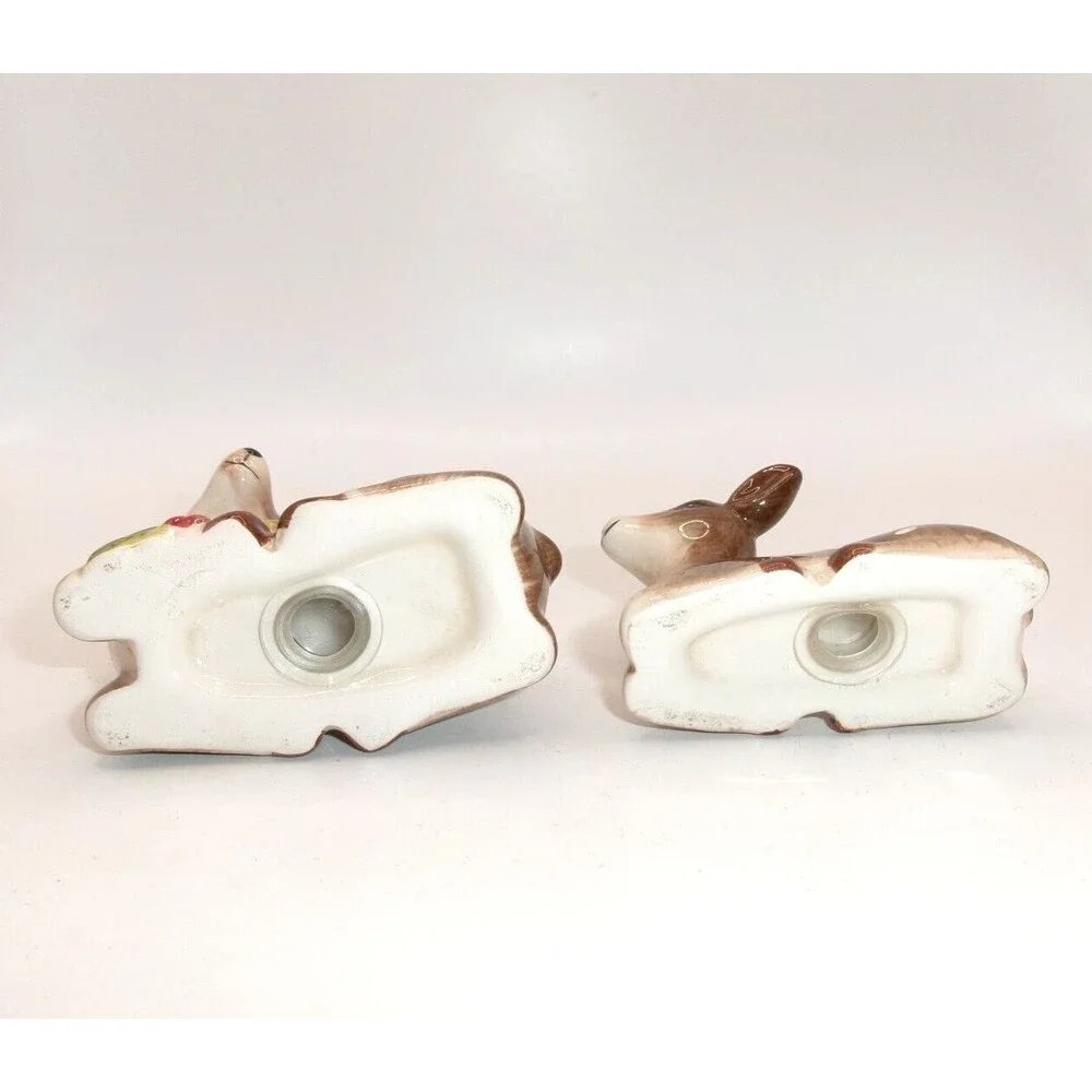 Mother & Spotted Fawn Deer Salt & Pepper Shakers Mother Baby Christmas Holiday